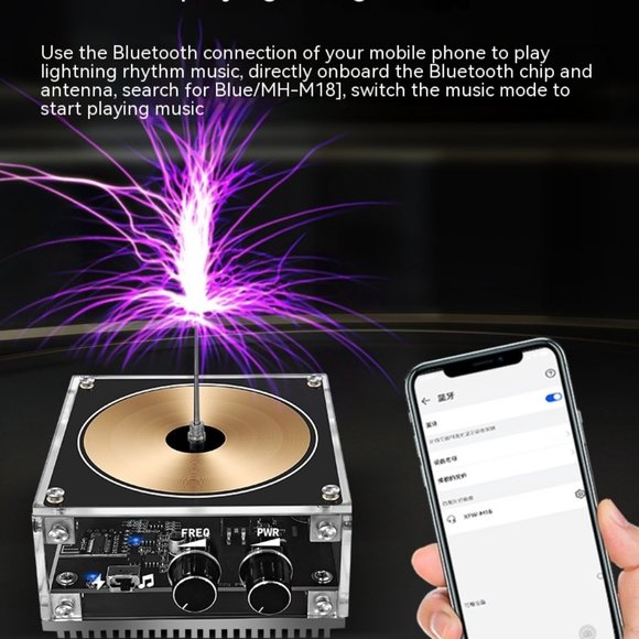Music Tesla Coil Hand-touching Lightning Bluetooth In Palm - Picture 7 of 8